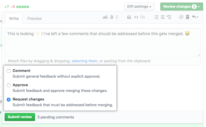 how to approve code review in github