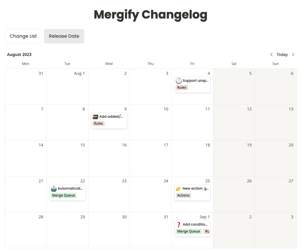 Changelog Unleashed: Mergify's Leap into Automated Feature Announcements
