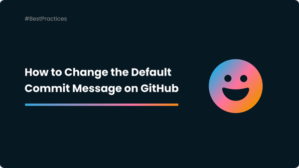 How to Change the Default Commit Message on GitHub